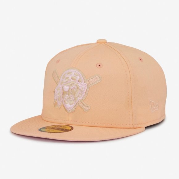 New Era Pittsburgh Pirates Peaches & Cream Fitted Hat 30 Year Side Patch - Picture 2 of 5